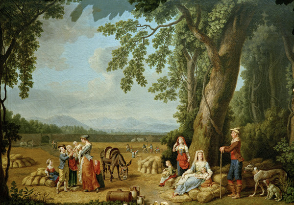Ferdinand IV.u.Familie bei Ernte from Jacob Philipp Hackert