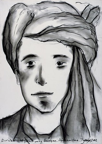 Durabali, 18 years Young, Bamyan, Afghanistan, 2002 (charcoal on paper)  from Jacob  Sutton