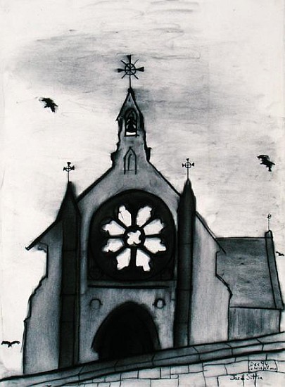 Irish Church, 1994 (charcoal on paper)  from Jacob  Sutton