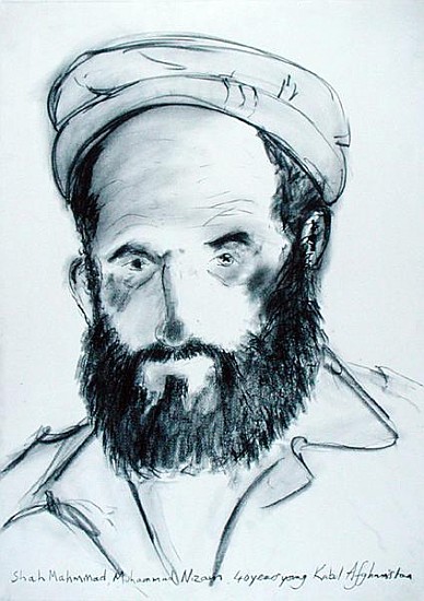 Shah Mahmmad, Muhammed Nizam, 40 Years Young, Kabul, Afghanistan, 2002 (charcoal on paper)  from Jacob  Sutton