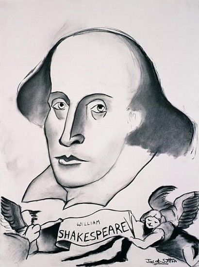 William Shakespeare (1564-1616) 1994 (charcoal on paper)  from Jacob  Sutton