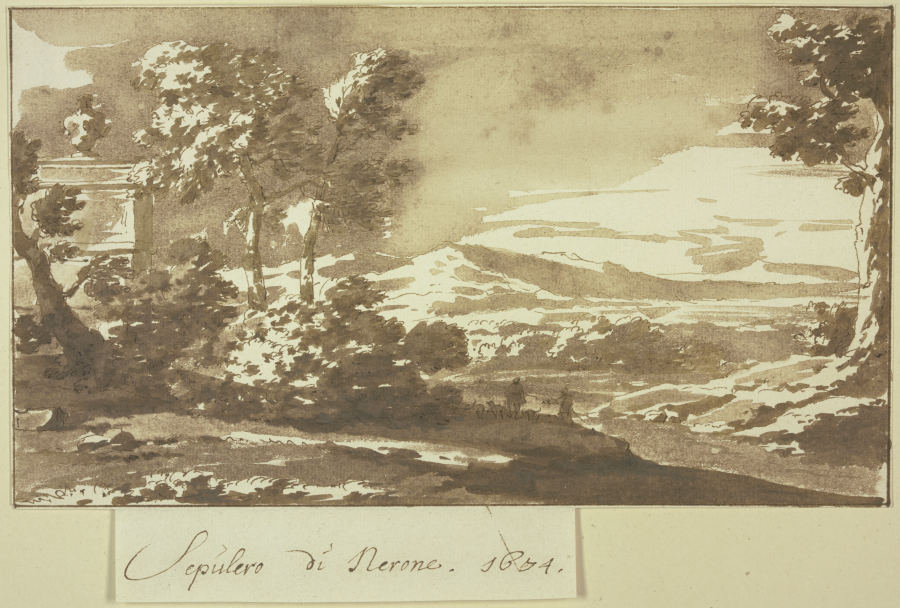 Landschaft mit dem Grabmal des Publio Vibio Mariano, landläufig bekannt als die Tomba di Nerone from Jacob van der Ulft