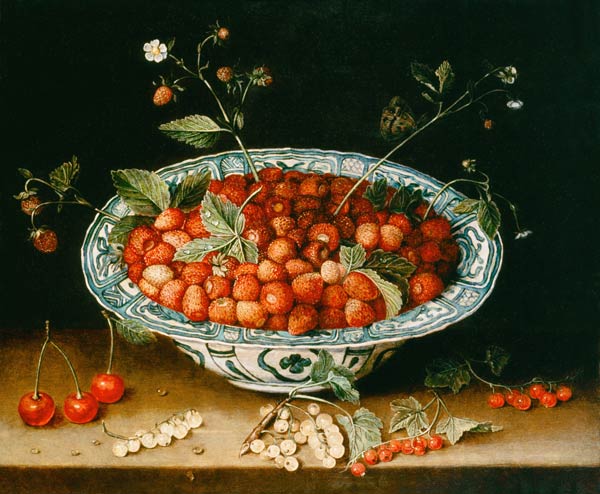 Porzellanschale mit Erdbeeren from Jacob van Hulsdonck