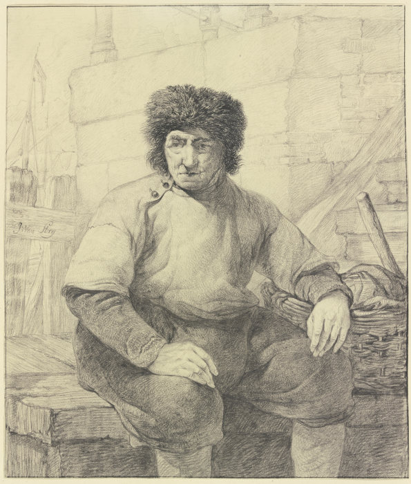 Fischer auf einer Hafenmauer sitzend from Jacob van Strij
