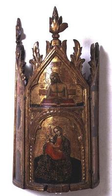 Madonna and Child and Christ Rising from the Sepulchre, central panel of triptych from Jacobello  del Fiore