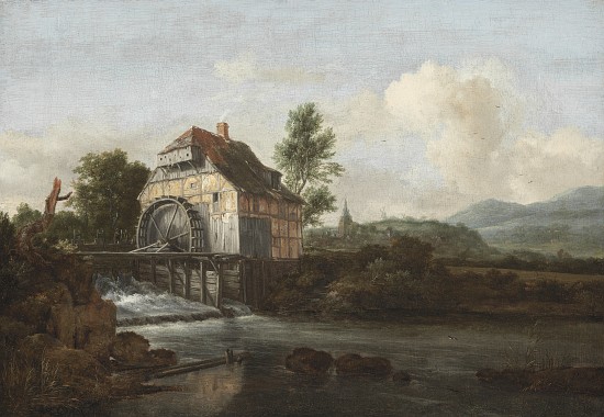 Landscape with a Watermill from Jacob Isaaksz. or Isaacksz. van Ruisdael