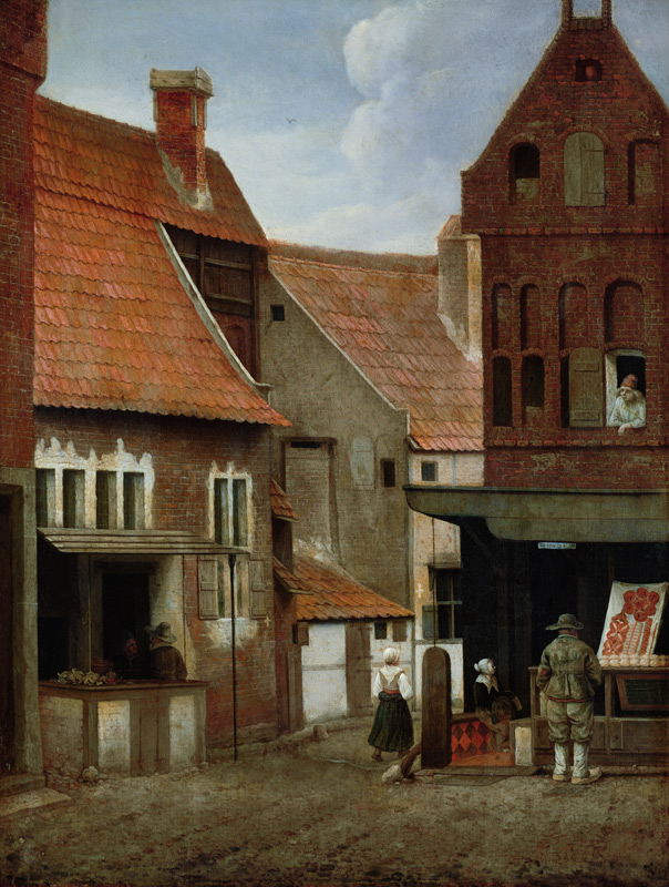 Street Scene from Jacobus Vrel or Frel