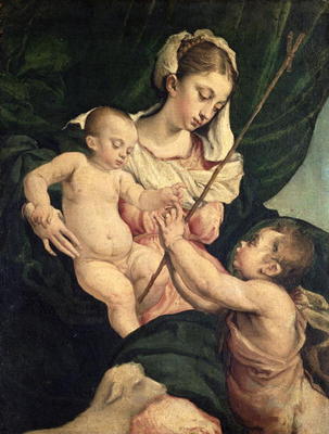 Madonna and Child with Saint John, c.1570 (oil on canvas) from Jacopo Bassano
