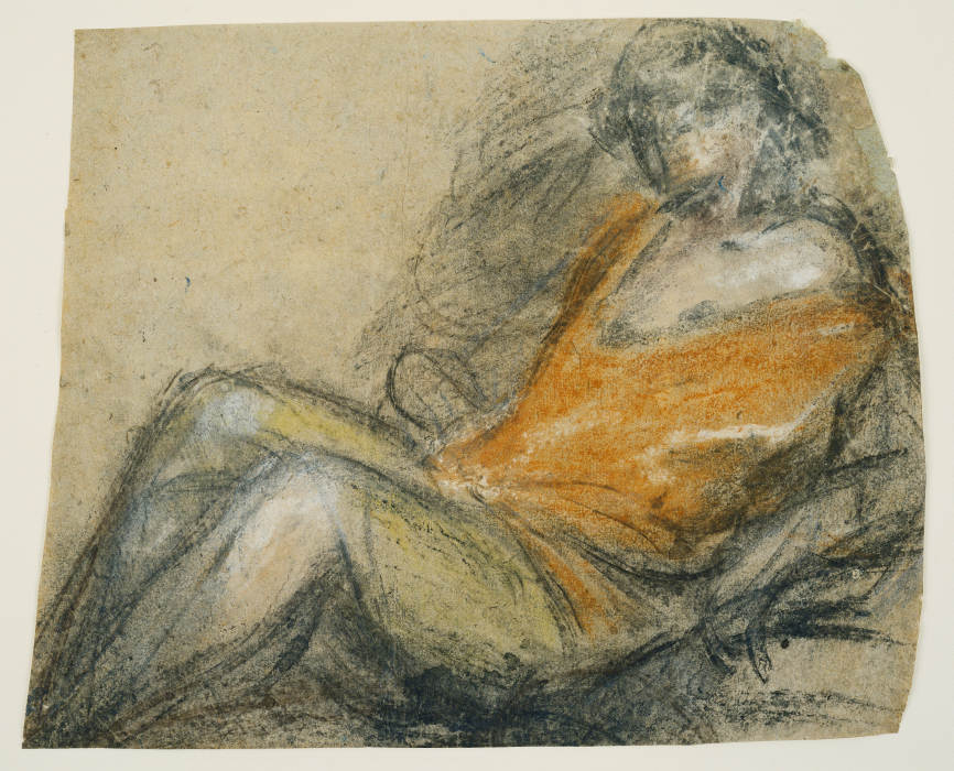 Studie einer liegenden Figur from Jacopo Bassano