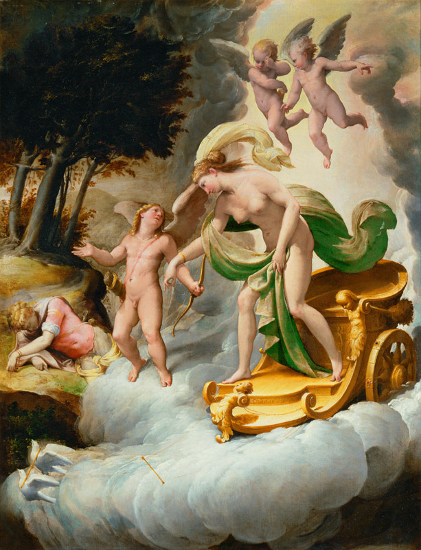 Venus Led by Cupid to Dead Adonis from Jacopo Bertoia