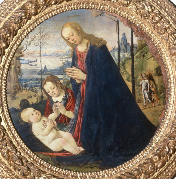 J.del Sellaio, Maria, das Kind anbetend from Jacopo del Sellaio