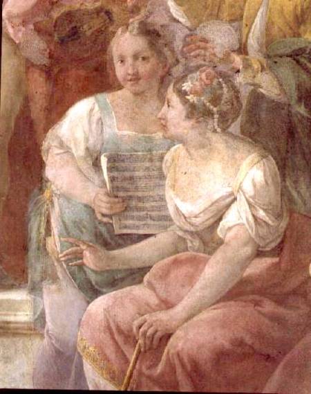 Music Room (fresco) (detail of 60259) from Jacopo Guarana