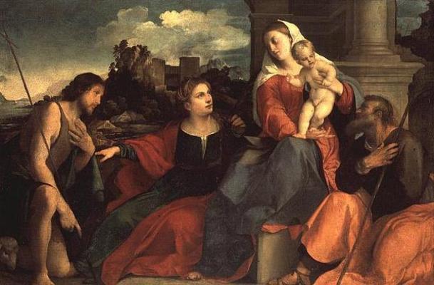Madonna and Child with St. John the Baptist and Saints, 1530 from Jacopo Palma