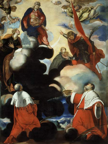 J.Tintoretto /Madonna w.Cosmas & Damian from Jacopo Robusti Tintoretto