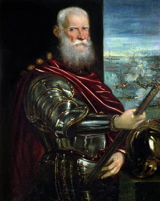 Portrait of Sebastiano Vernier (d.1578) Commander-in-Chief of the Venetian forces in the war against from Jacopo Robusti Tintoretto