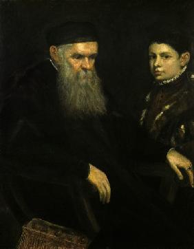 Tintoretto, Alter Mann und Knabe