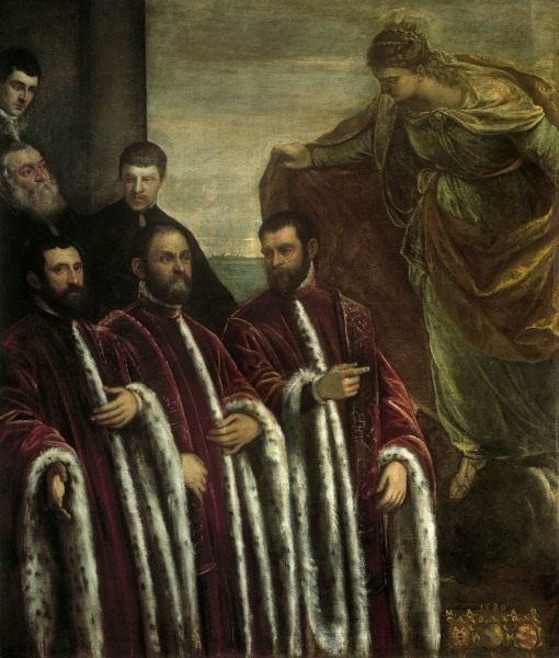 Tintoretto / Treasurers & St.Justina from Jacopo Robusti Tintoretto
