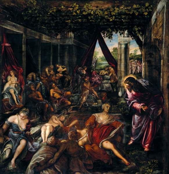 Tintoretto, Healing Sick in Bethesda from Jacopo Robusti Tintoretto