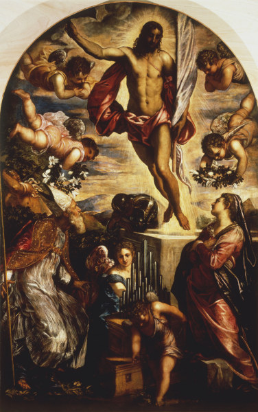 Tintoretto /Resurect.of Christi & Saints from Jacopo Robusti Tintoretto