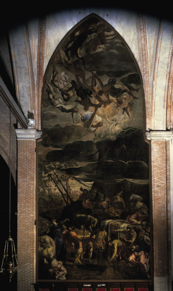 Tintoretto, Worship of Golden Calf from Jacopo Robusti Tintoretto