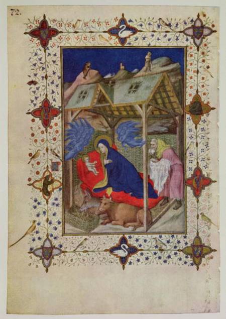MS 11060-11061 Hours of Notre Dame: Prime, the birth of Christ, French from Jacquemart  de Hesdin