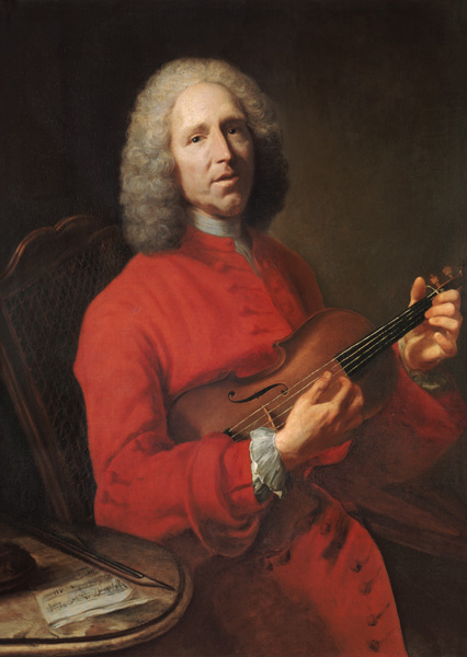 Jean-Philippe Rameau (1683-1764) with a Violin from Jacques Andre Joseph Camelot Aved