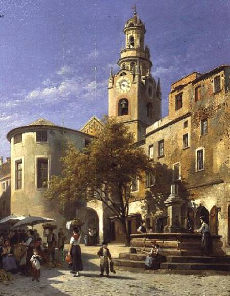 Continental Street Scene from Jacques François Carabain