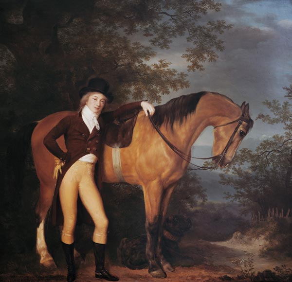 Selbstbildnis mit Pferd. from Jacques-Laurent Agasse