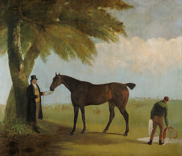 Malcolm Greame mit einem Vollblutpferd. from Jacques-Laurent Agasse