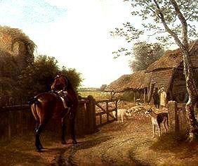 Daniel Beale besucht mit seinem Lieblingspferd seinen Hof in Edomton