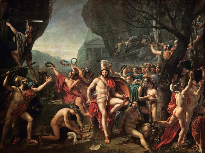 Leonidas an den Thermopylen from Jacques Louis David