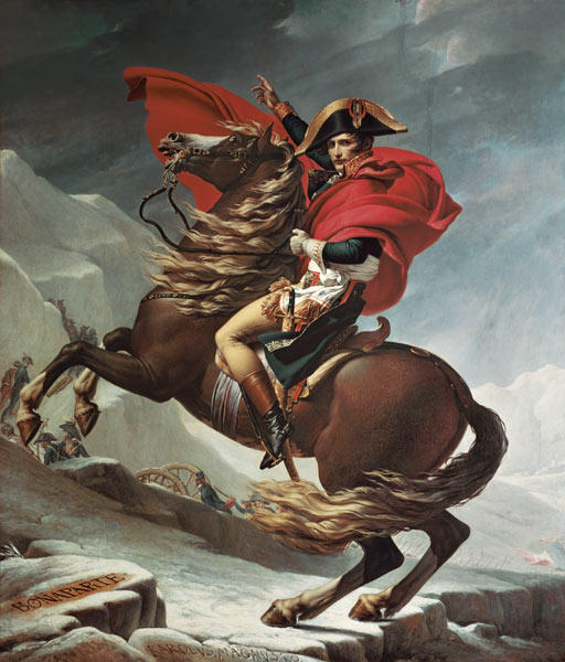 Napoleon Crossing the Alps from Jacques Louis David