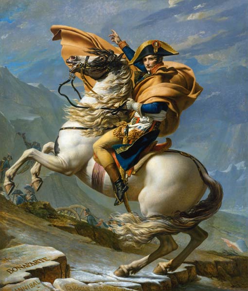 Napoleon,Gr.St.Bernhard/ David from Jacques Louis David