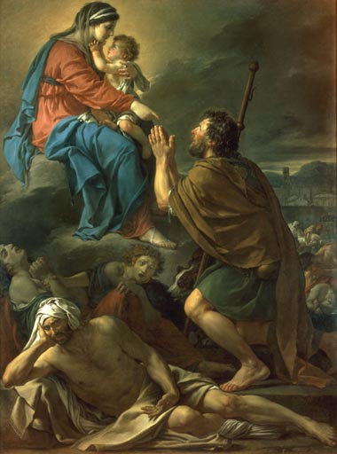 Saint Roch intercedant la Vierge pour la guerison des pestiferies from Jacques Louis David