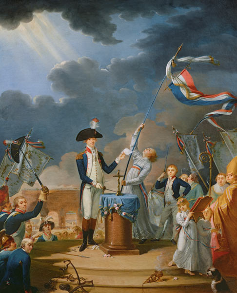 The Oath of Lafayette at the Festival of the Federation, 14th July 1790 from Jacques Louis David