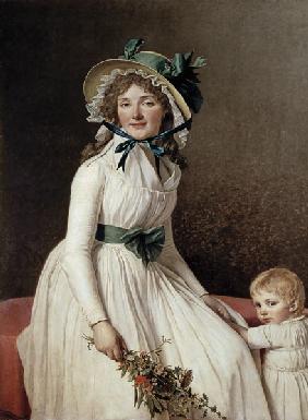 Madame Pierre Seriziat (nee Emilie Pecoul) with her Son