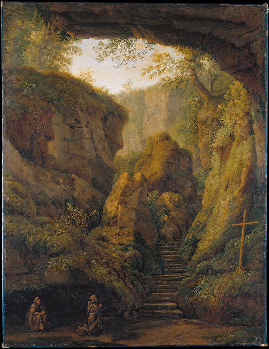 Die Grotte des heiligen Franziskus auf dem Monte Verna from Jakob Philipp Hackert