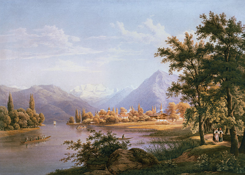A View of Scherzligen on the Lake of Thun from Jakob Suter