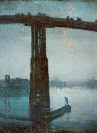 Die alte Battersea Brücke - Nocturne - Blau und Gold