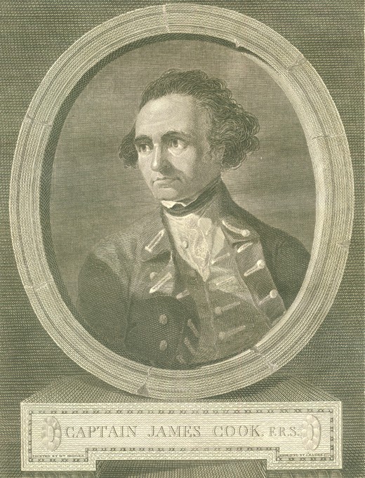 Portrait of Captain James Cook from James Basire