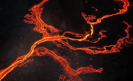 Zusammenfassung des Lavaflusses