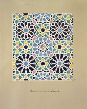 Mosaic Pavement in the Alhambra, from 'The Arabian Antiquities of Spain', published 1815 (w/c on pap