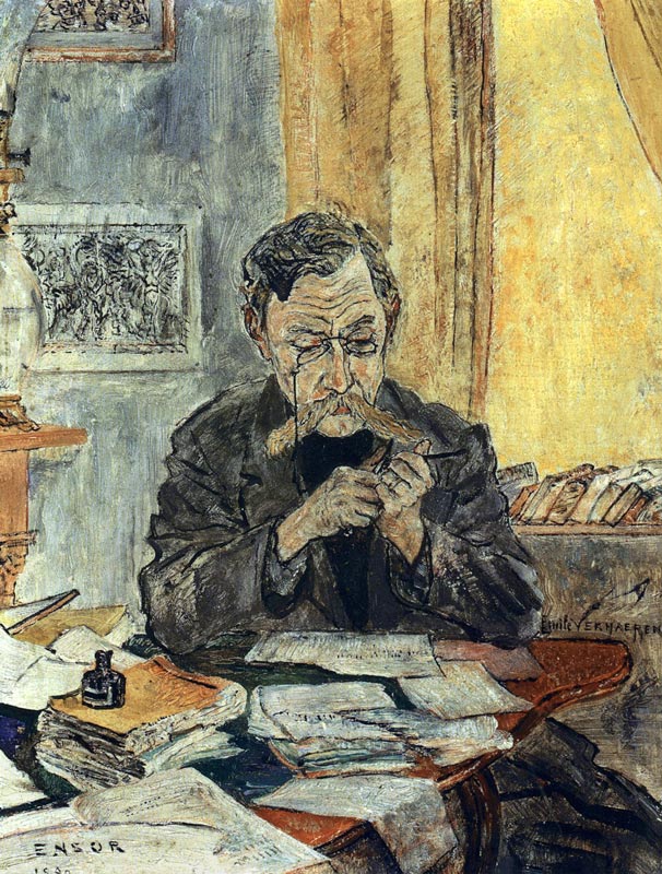 Porträt des Dichters Émile Verhaeren (1855-1918) from James Ensor