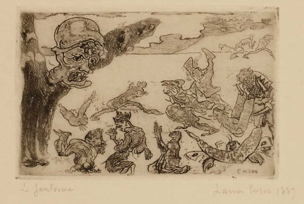 Die Erscheinung, 1889 from James Ensor