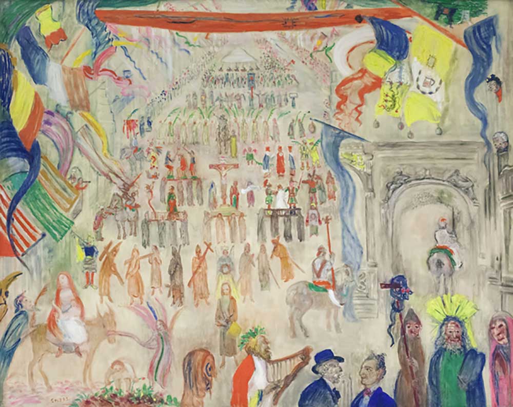 Die Prozession der Büßer, Veurne, 1913 from James Ensor