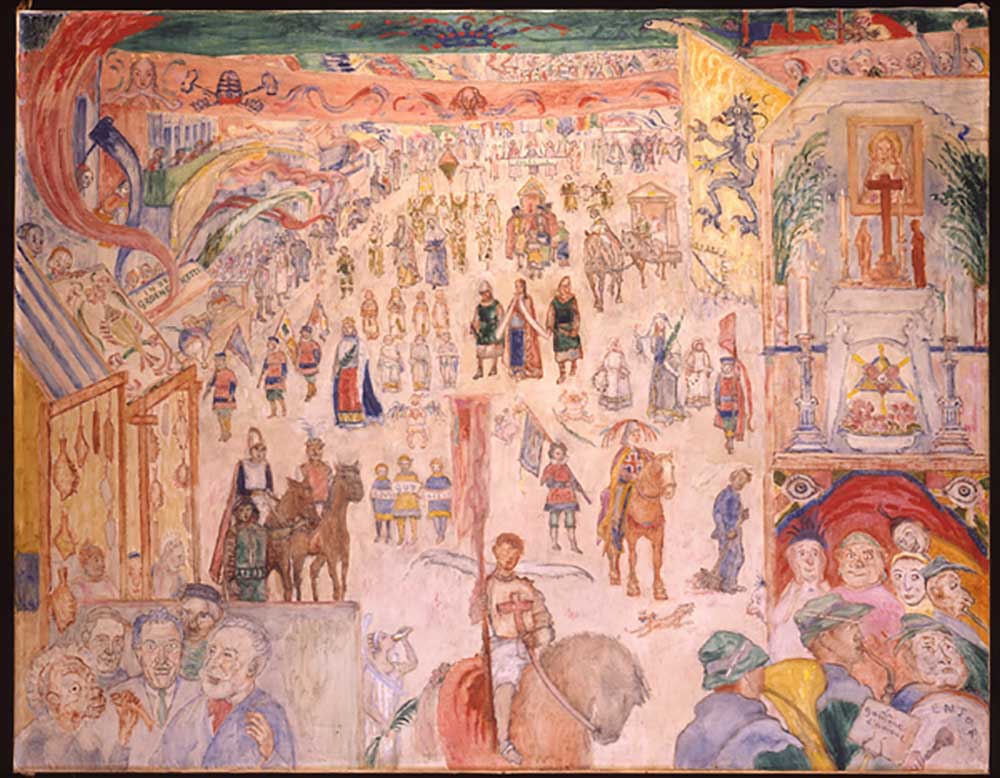 Die Prozession des Heiligen Godelieve von Ghistelles; Die Prozession des Heiligen Godelieve in Ghist from James Ensor