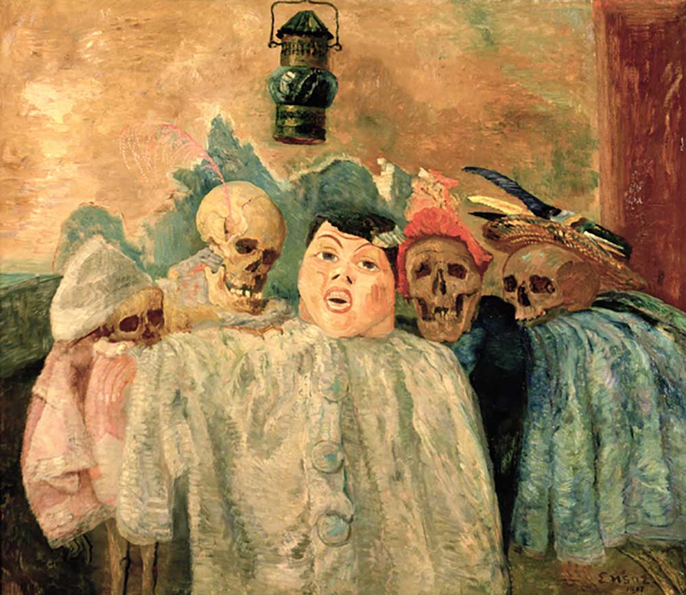 Pierrot und Skelette, 1907 from James Ensor