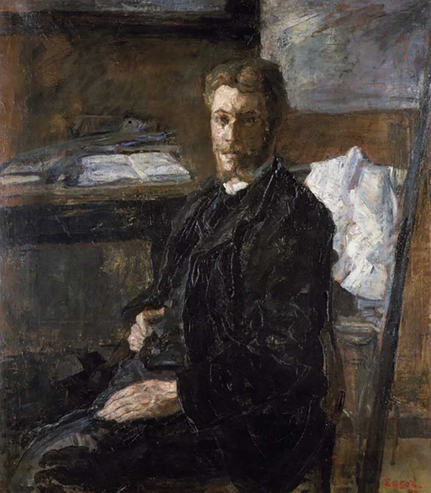 Porträt des Künstlers Willy Finch (Portrait du peintre Willy Finch), 1882, von James Ensor (1860-194 from James Ensor