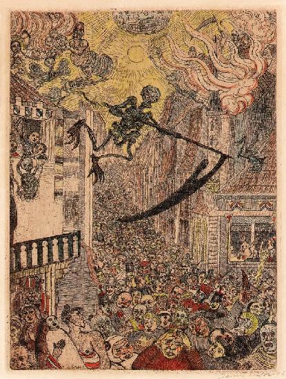 Tod, der die Herde der Menschen verfolgt, 1896