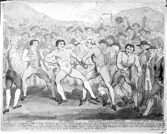 Boxing match between Thomas Futrell and John Jackson, June 9th 1788 from James Gillray
